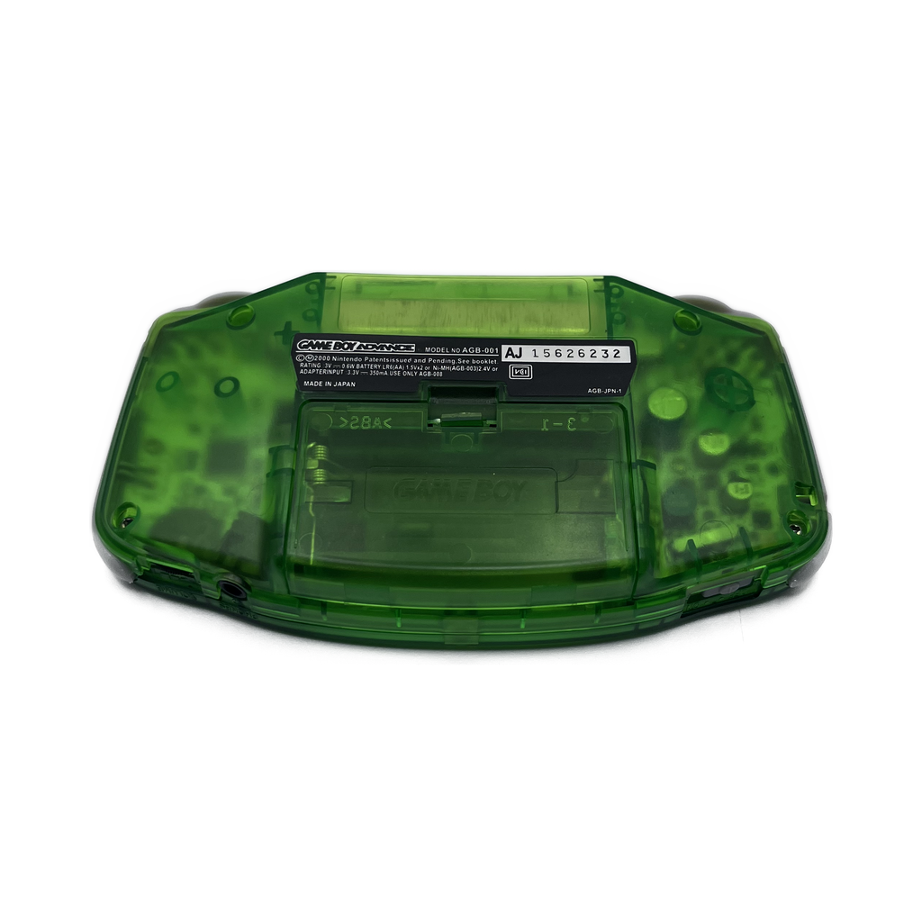 Nintendo Game Boy Advance Clear Green — back view