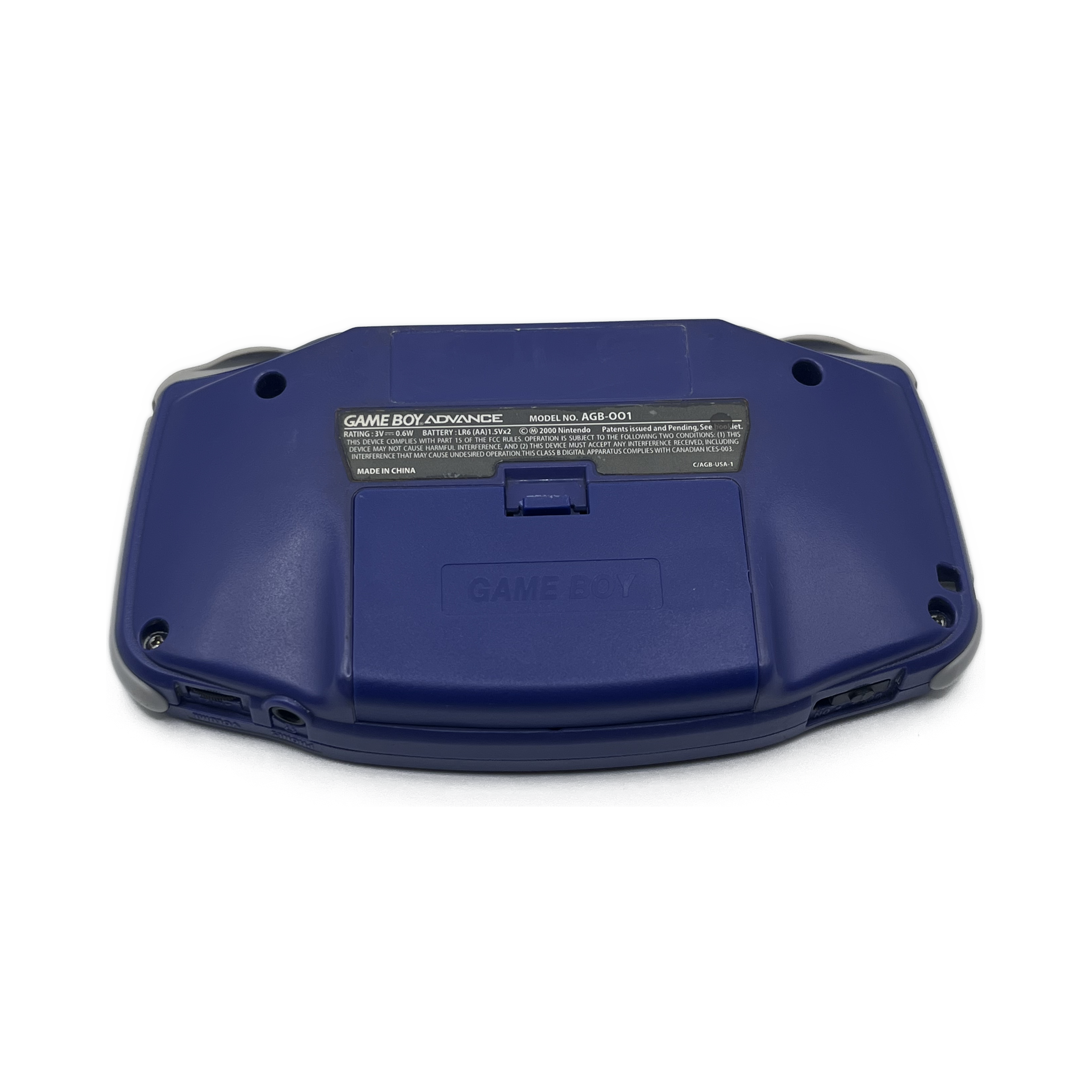Nintendo Game Boy Advance Indigo - back view