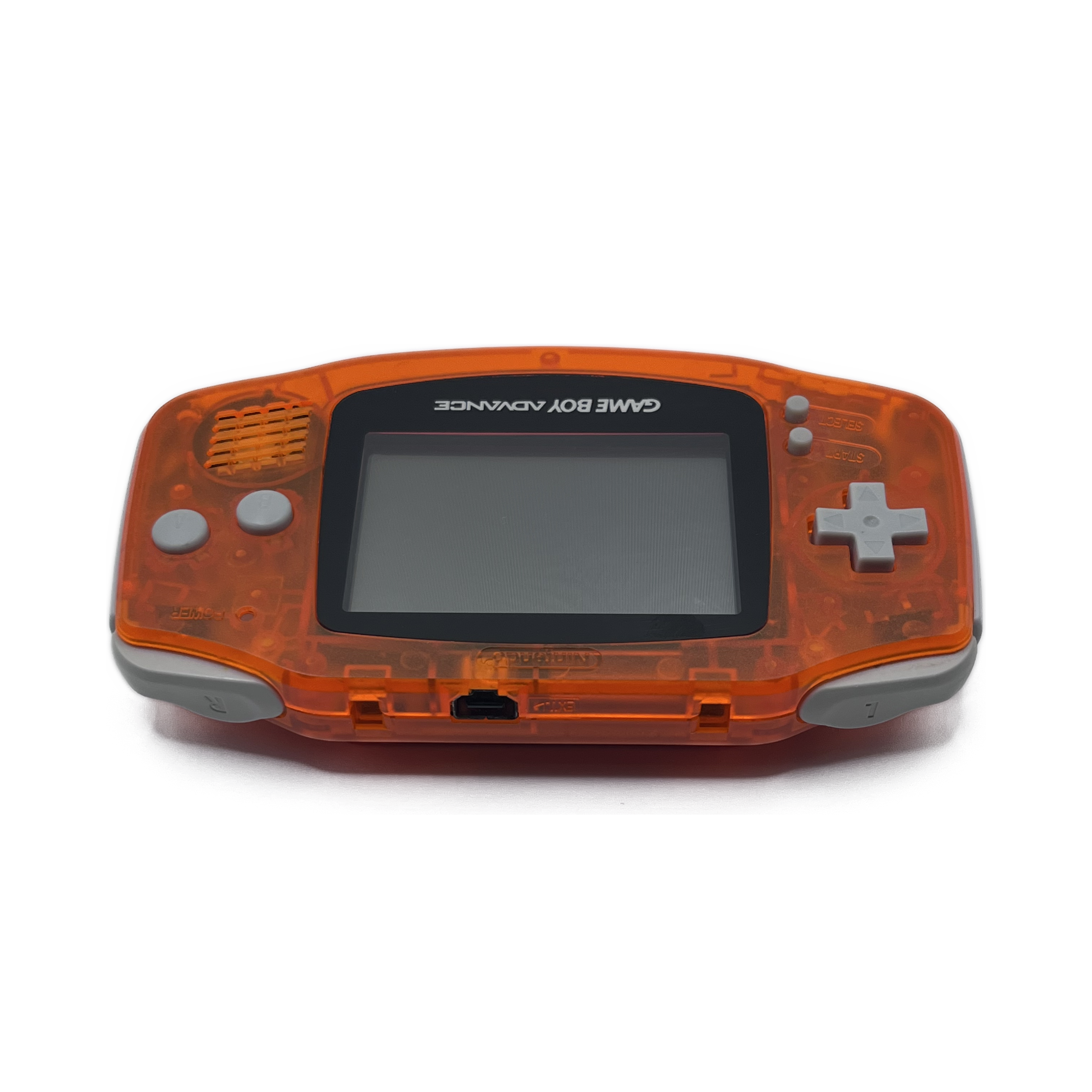 Nintendo Game Boy Advance Clear Orange — bottom view